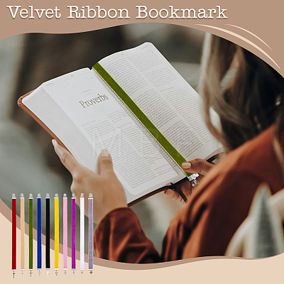 10Pcs Velvet Bookmark AJEW-FG00019-1