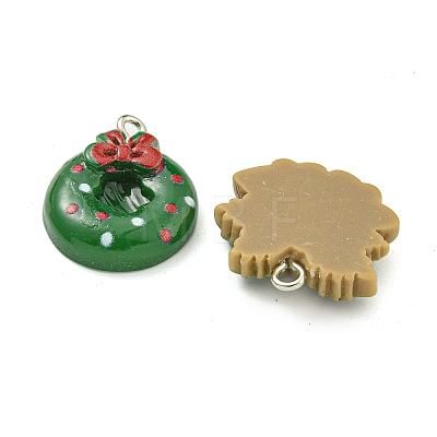 22Pcs Christmas Theme Resin Pendants FIND-U010-08-1