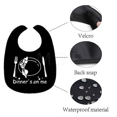Washable Polyester Canvas Adult Bibs for Eating AJEW-WH0328-004-1