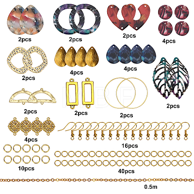 DIY Resin Dangle Earring Making Kits FIND-SC0001-72-1