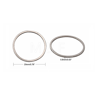 Non-Tarnish 304 Stainless Steel Linking Ring X-STAS-S079-12C-A-1