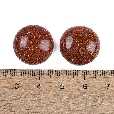 Synthetic Goldstone Cabochons G-T020-18mm-43-1