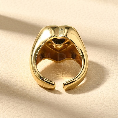 Brass Cuff Rings for Women RJEW-Q008-11G-02-1