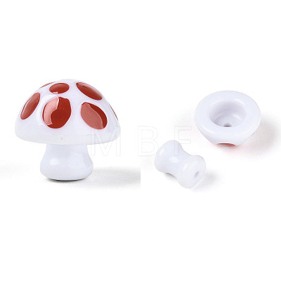 2Pcs Opaque Acrylic Enamel Beads MACR-N018-15A-1
