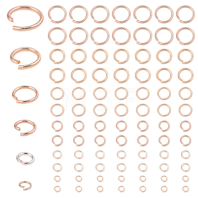 600Pcs 304 Stainless Steel Open Jump Rings STAS-ME0003-50-1