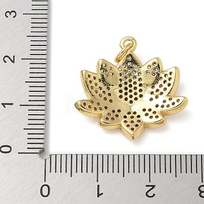 Rack Plating Brass Micro Pave Cubic Zirconia Pendants KK-K392-56G-1