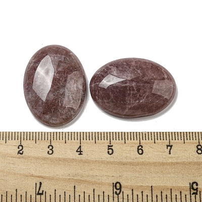 Natural Strawberry Quartz Cabochons G-C115-01B-18-1