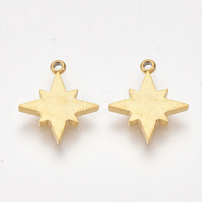 Ion Plating(IP) 304 Stainless Steel Charms STAS-S107-27-1