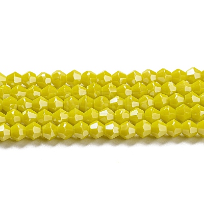 Opaque Solid Color Electroplate Glass Beads Strands LS-GLAA-F029-P4mm-C05-1