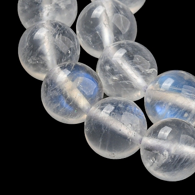 Natural Rainbow Moonstone Round Bead Strands G-M263-D-02A-1