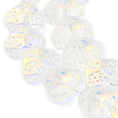 Transparent Electroplate Glass Beads Strands EGLA-F158-AB01-A-1