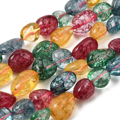 Natural Quartz Crystal Nuggets Beads Strands G-L154-26-1