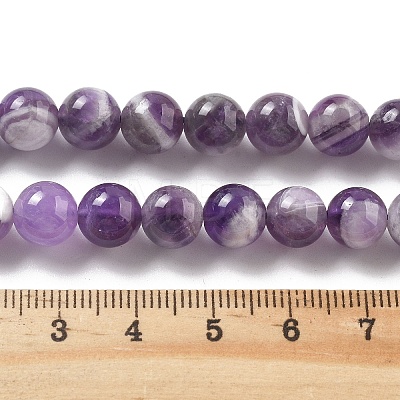 Natural Amethyst Beads Strands X-G-M445-8MM-01E-1