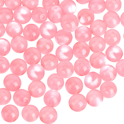 120Pcs Transparent Resin Beads RESI-PA0001-23B-1