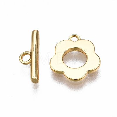 Brass Toggle Clasps KK-T063-95G-NF-1