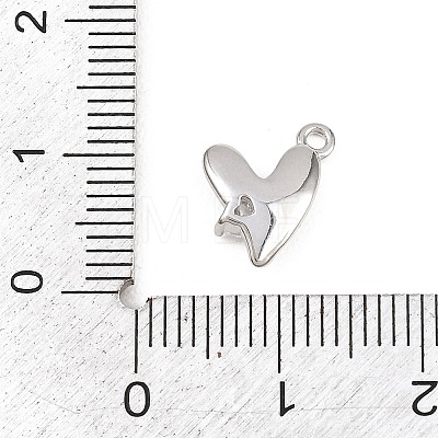 Valentine's Day Brass Micro Pave Clear Cubic Zirconia Pendants KK-D225-13P-1