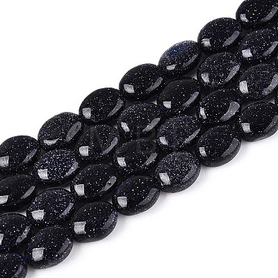 Synthetic Blue Goldstone Beads Strands G-T142-23-1