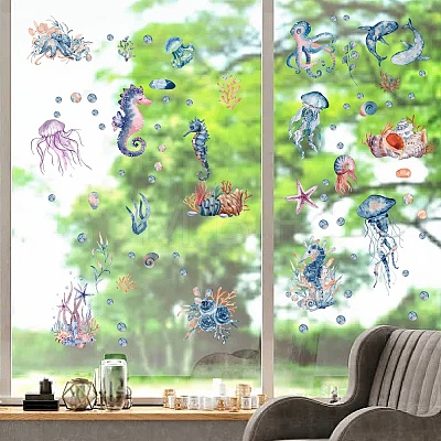 8 Sheets 8 Styles PVC Waterproof Wall Stickers DIY-WH0345-193-1