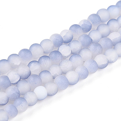 Crackle Glass Beads Strands GLAA-N009-4mm-07-1