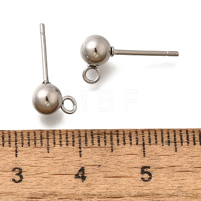 201 Stainless Steel Stud Earring Findings STAS-R156-01P-06-1