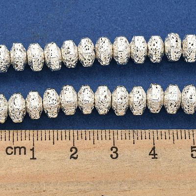 Electroplated Natural Lava Rock Beads Strands G-I360-G01-04-1