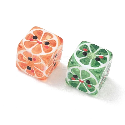 Printed Transparent Acrylic Beads MACR-BM0002-01B-1