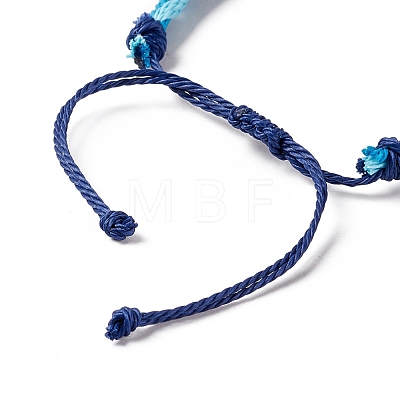 3Pcs 3 Style Plastic Braided Bead Bracelets Set BJEW-B065-08C-1