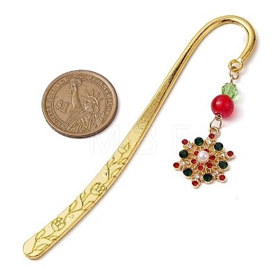 Christmas Theme Alloy  Hook Bookmarks AJEW-JK00334-1