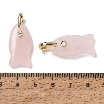 Natural Rose Quartz Pendants G-A297-01G-16-1