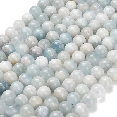 Natural Aquamarine Beads Strands G-F826-B01-10mm-1