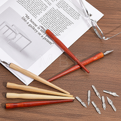 Wood Dipping Pen Handles DIY-FG0004-30-1