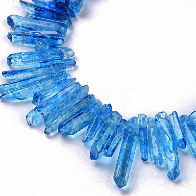 Natural Crackle Quartz Crystal Dyed Beads Strands G-I345-03B-1