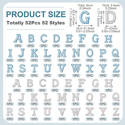 52Pcs 52 Styles Hotfix Rhinestone PATC-TA0001-56B-1