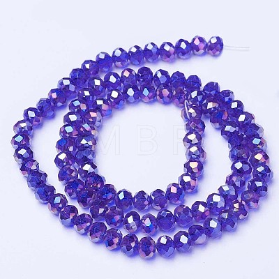 Electroplate Glass Beads Strands EGLA-A044-T1mm-B06-1