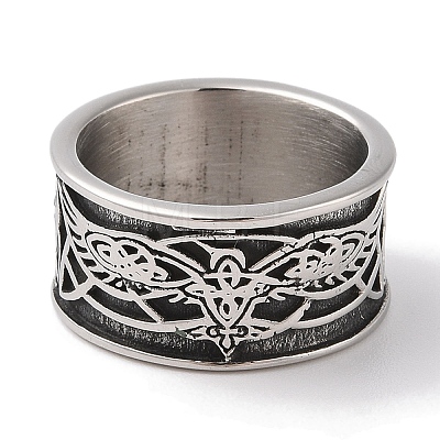 Viking Odins Raven Norse Wolf Finger Rings RJEW-U005-01E-AS-1