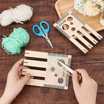 1 Set Wood Weaving Looms Kit DIY-BC0006-71-1