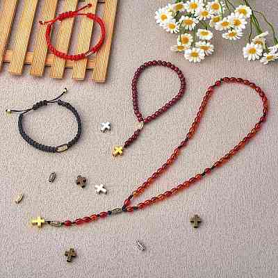 60Pcs 6 Styles Alloy Beads FIND-SZ0002-76-1