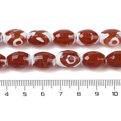 Natural Tibetan dZi Agate Beads Strands G-Q194-B02-01-1