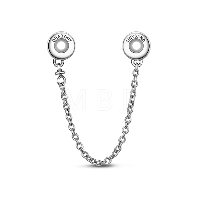 TINYSAND 925 Sterling Silver Round Safety Chains & Beads TS-S-106-1