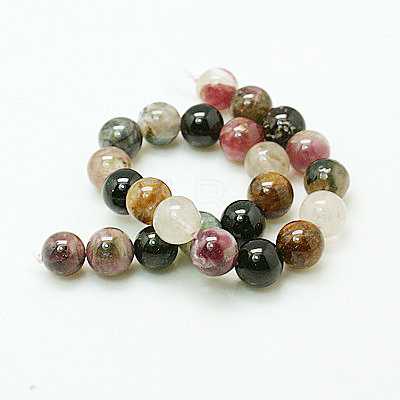 Natural Tourmaline Beads strands G-C076-8mm-10-1