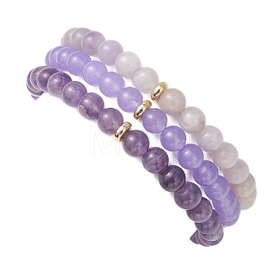 Natural Mixed Gemstone & Cultured Freshwater Pearl Beads Stretch Bracelets for Women BJEW-JB13205-01-1