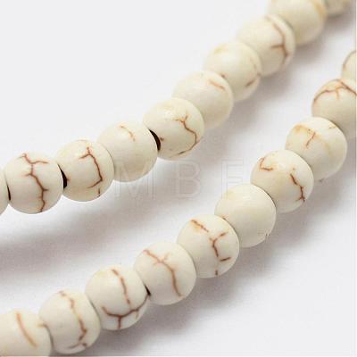 Synthetic Magnesite Bead Strands G-P228-43-4mm-1