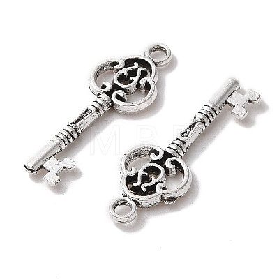 Tibetan Style Alloy Skeleton Key Pendants X-TIBEP-Q043-014-RS-1