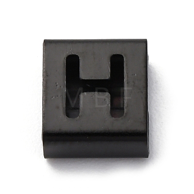 Ion Plating(IP) 304 Stainless Steel Square Slide Charms STAS-L132-04H-B-1