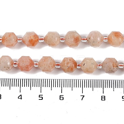 Natural Sunstone Beads Strands G-O201B-123F-1