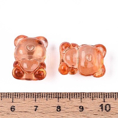 Baking Paint Transparent Glass Beads DGLA-N018-02H-1
