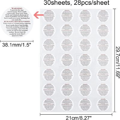 Coated Paper Label Stickers DIY-PH0013-13-1