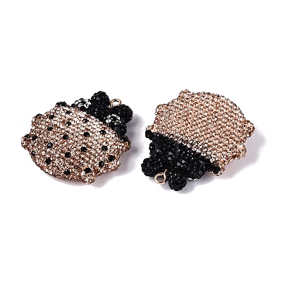 Handmade Polymer Clay & Rhinestone Big Pendants FIND-Q123-01A-1
