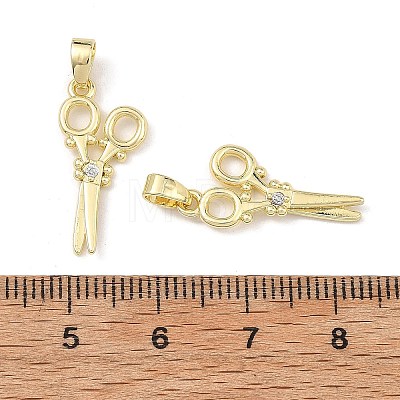 Brass Micro Pave Clear Cubic Zirconia Pendants CU-L277-08G-1