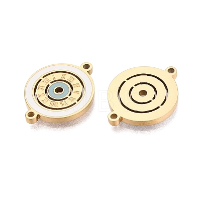 304 Stainless Steel Enamel Connector Charms STAS-Q111-11G-1